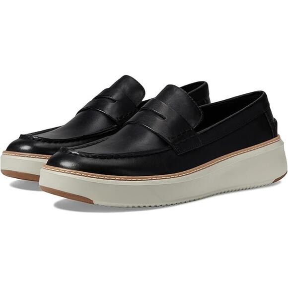 Cole Haan GrandPro Topspin Penny Loafers Shoes Black/White Men's Size 11.5 M - Picture 1 of 7